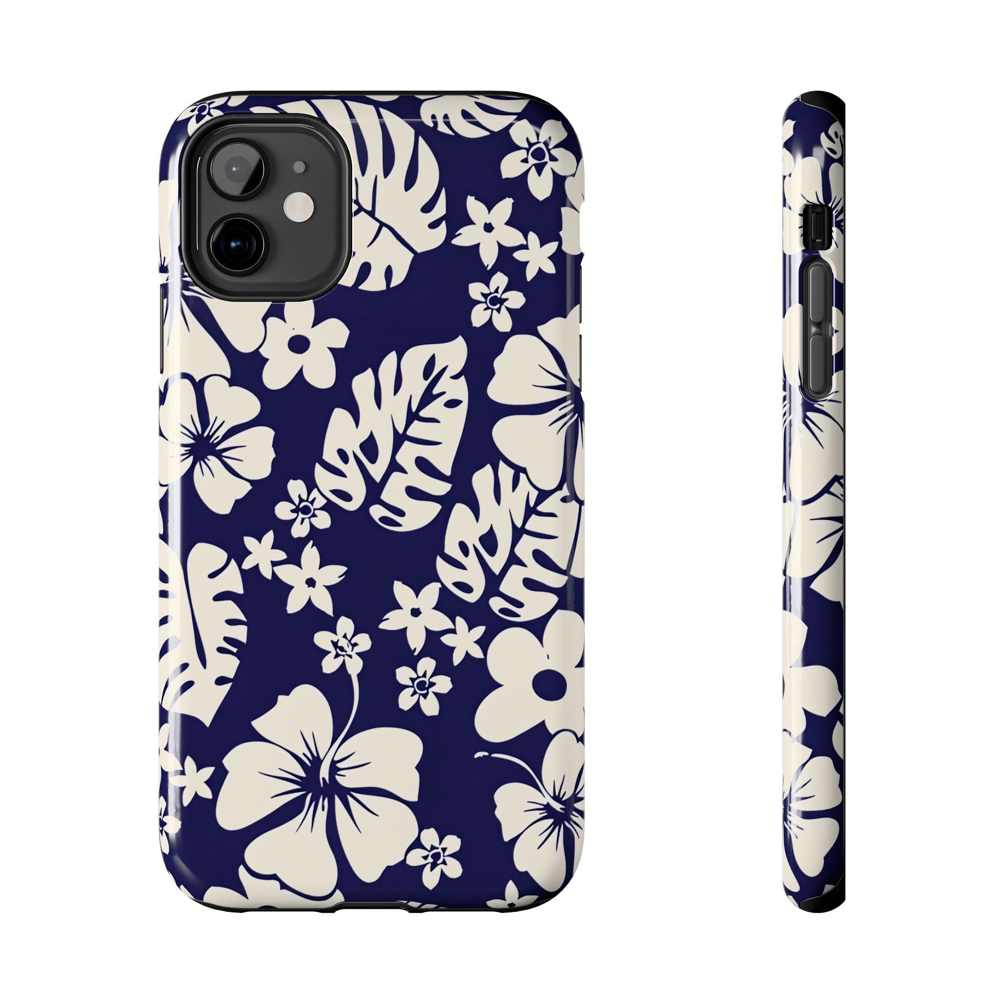 Tiki Beach Blue Floral iPhone Case