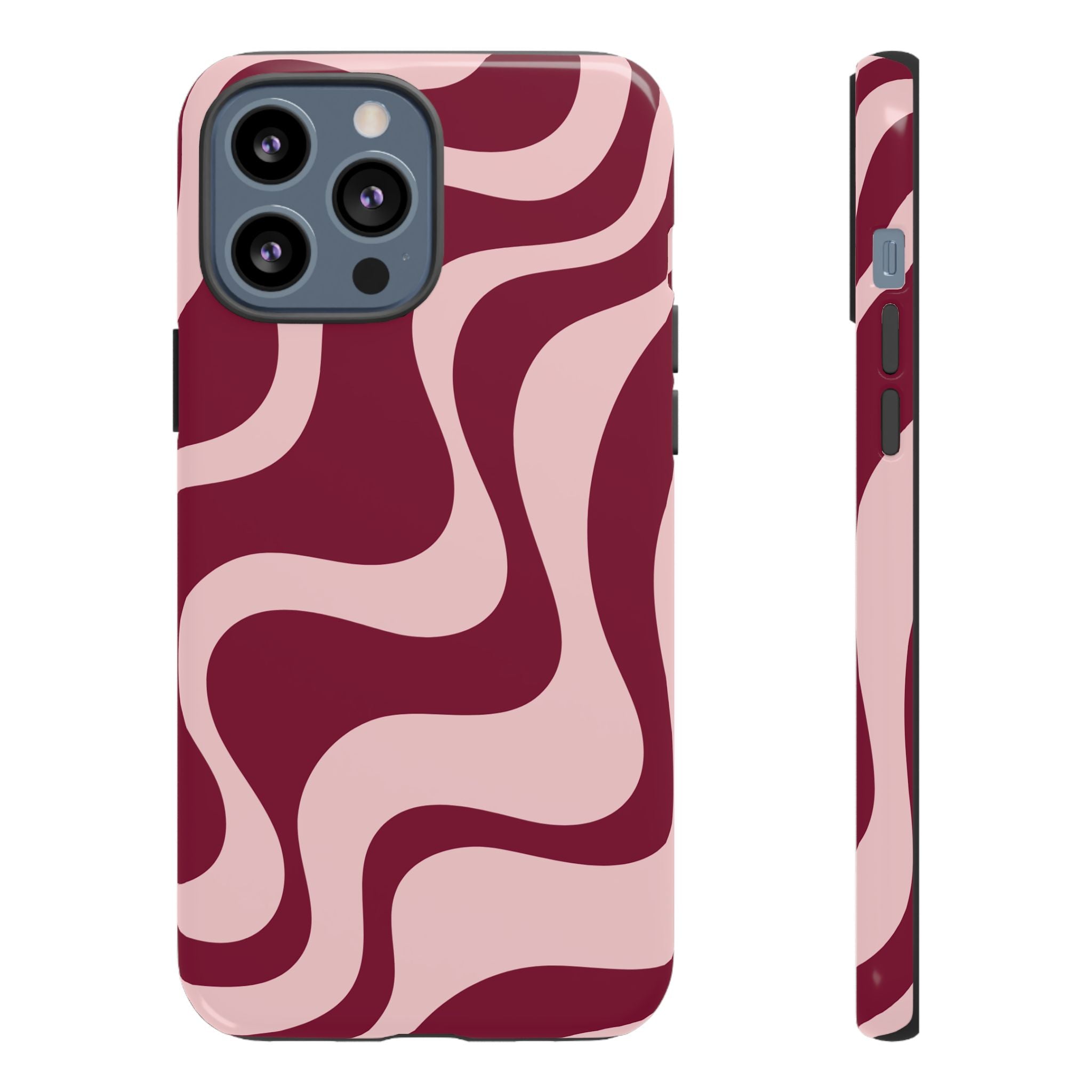 Burgundy Waves | iPhone Case