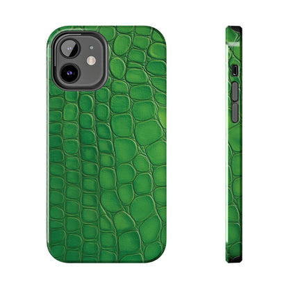 Glossy Croc | Green iPhone Case