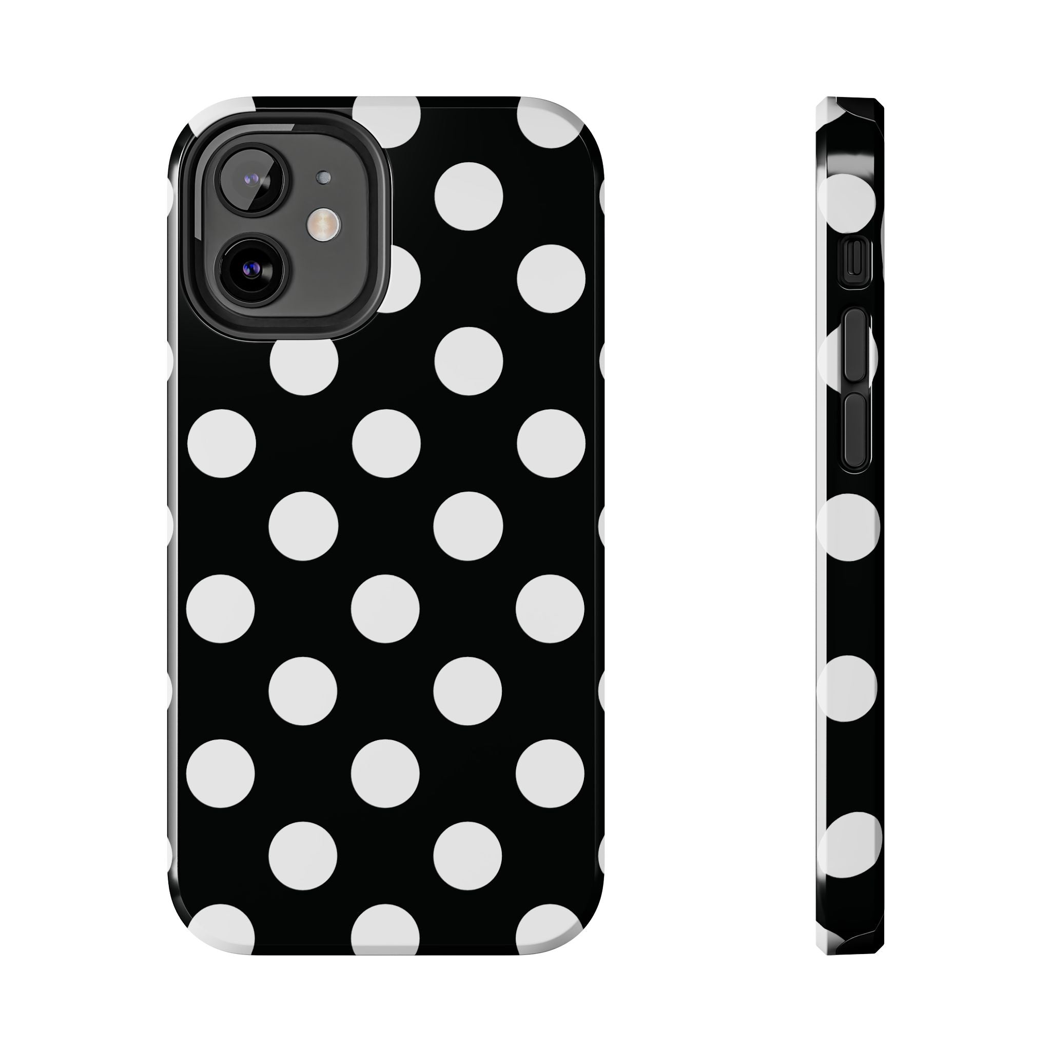 Polka Dots Black & White iPhone Case