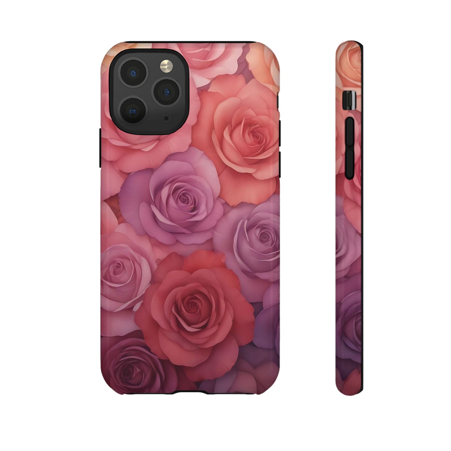 Coque iPhone à motif floral | Roses dégradées