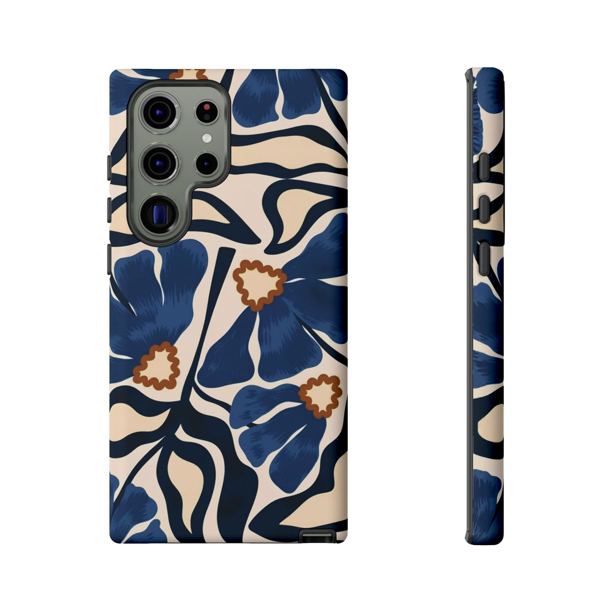 Blue Note | Abstract Blue Floral Samsung Galaxy Case