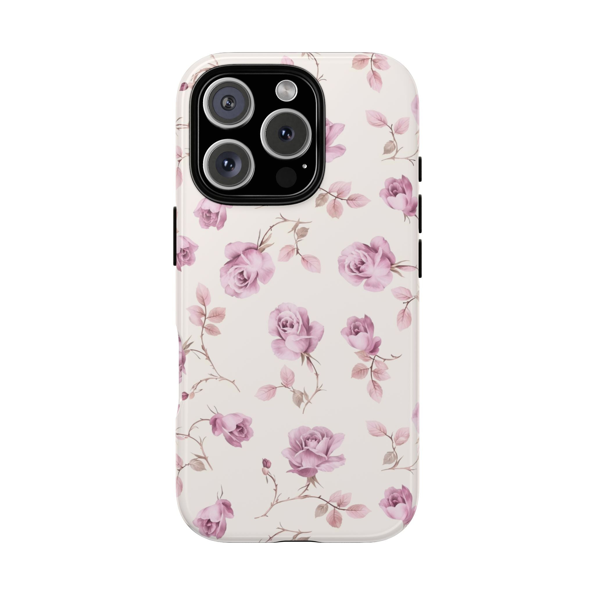 Rosa vintage | Coqueta floral Funda y vinilo para iPhone