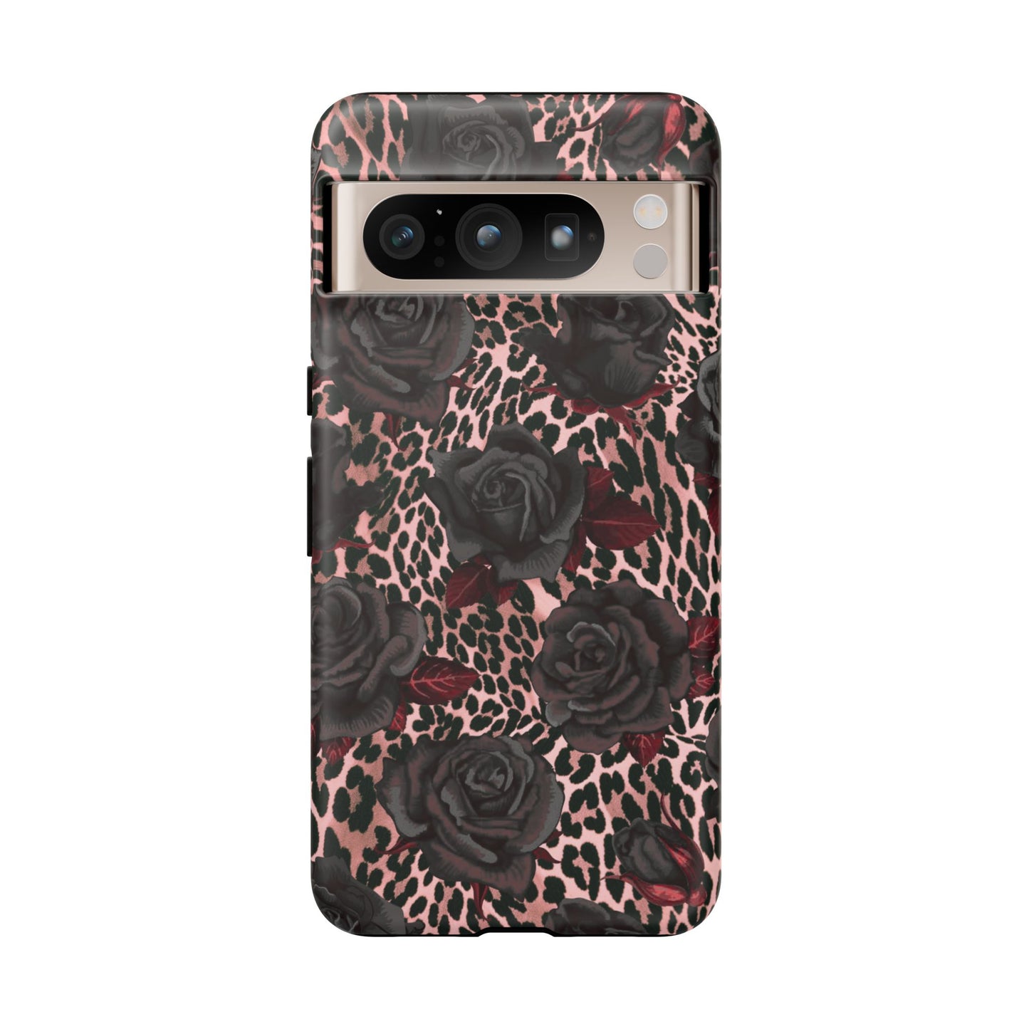 Midnight Rose | Pink Leopard Floral Case