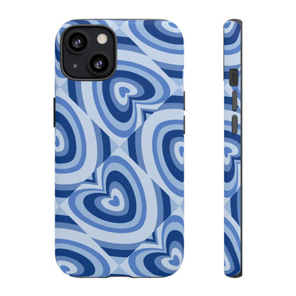 Hearts Squared | Blue Heart Pattern Case