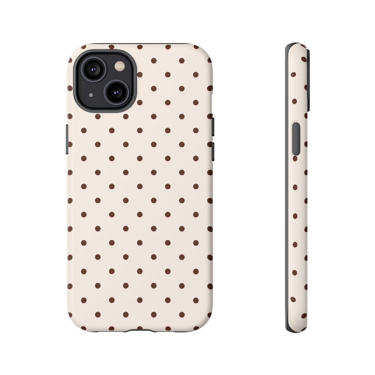 Vanilla Bean | Brown Polka Dot iPhone Case