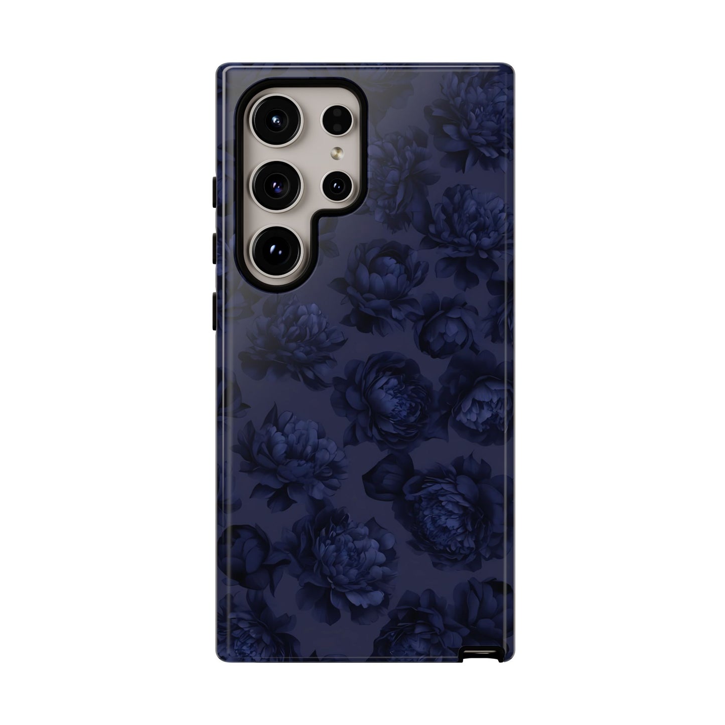 Moody Blues | Étui Galaxy à motif floral bleu foncé