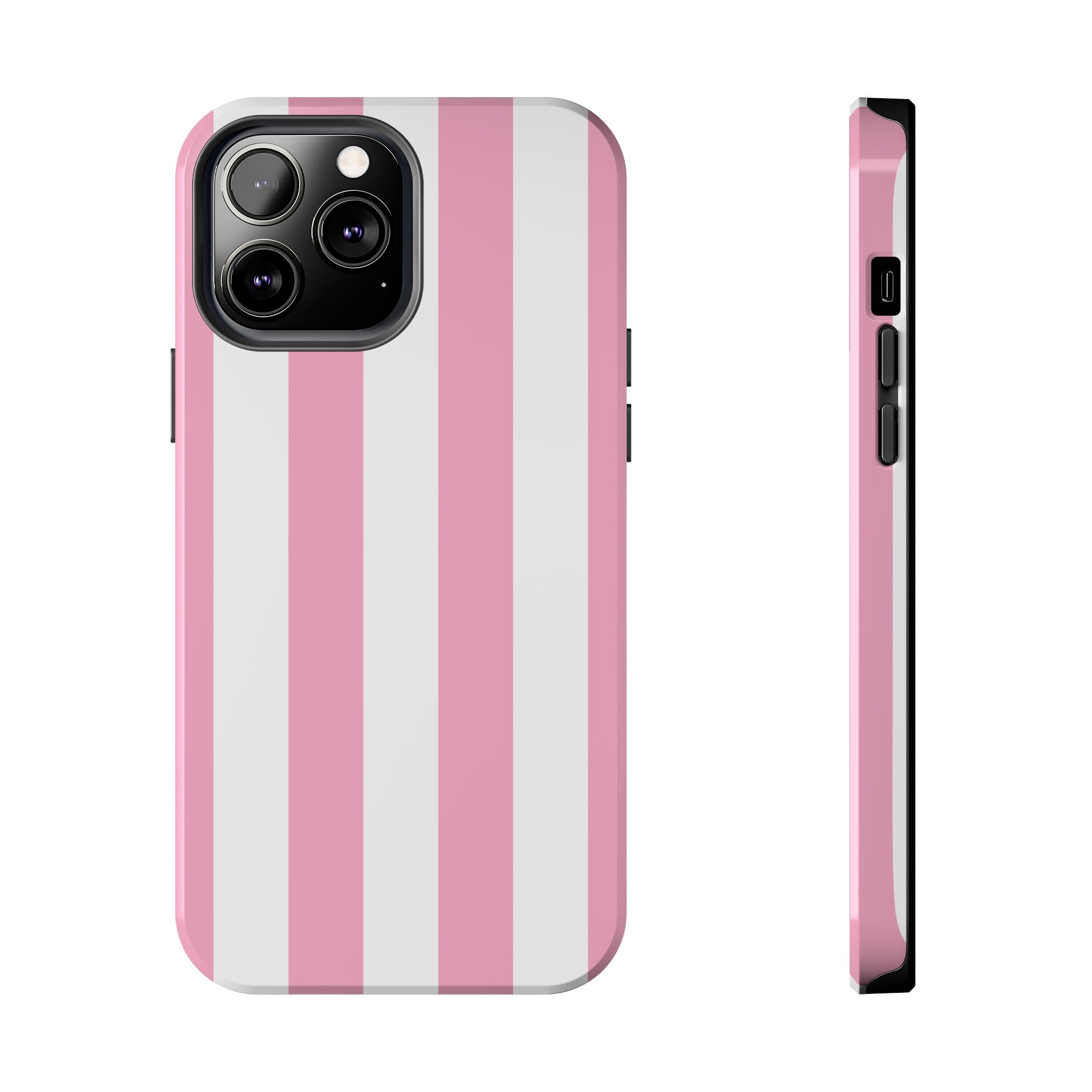 Pink Cabana Stripe iPhone Case