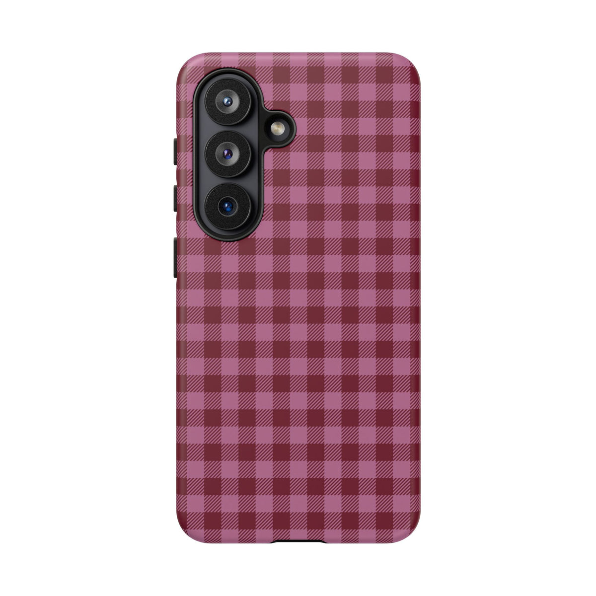 Pink Privilege | Pink & Burgundy Gingham Galaxy Case
