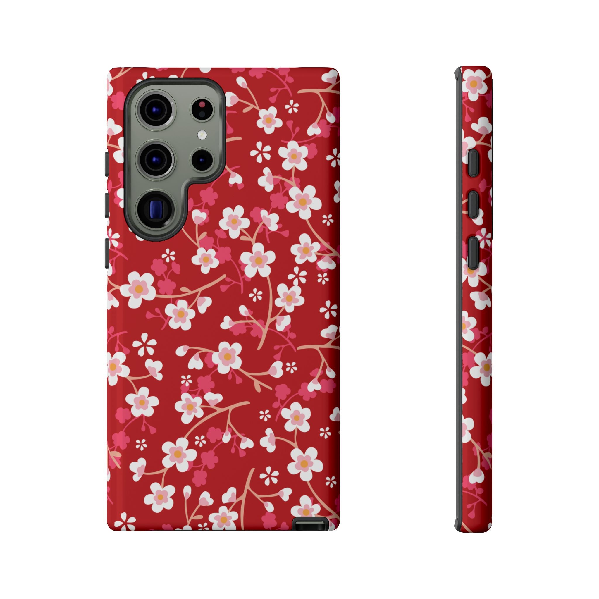 Cherry Bloom | Red Floral Galaxy Case