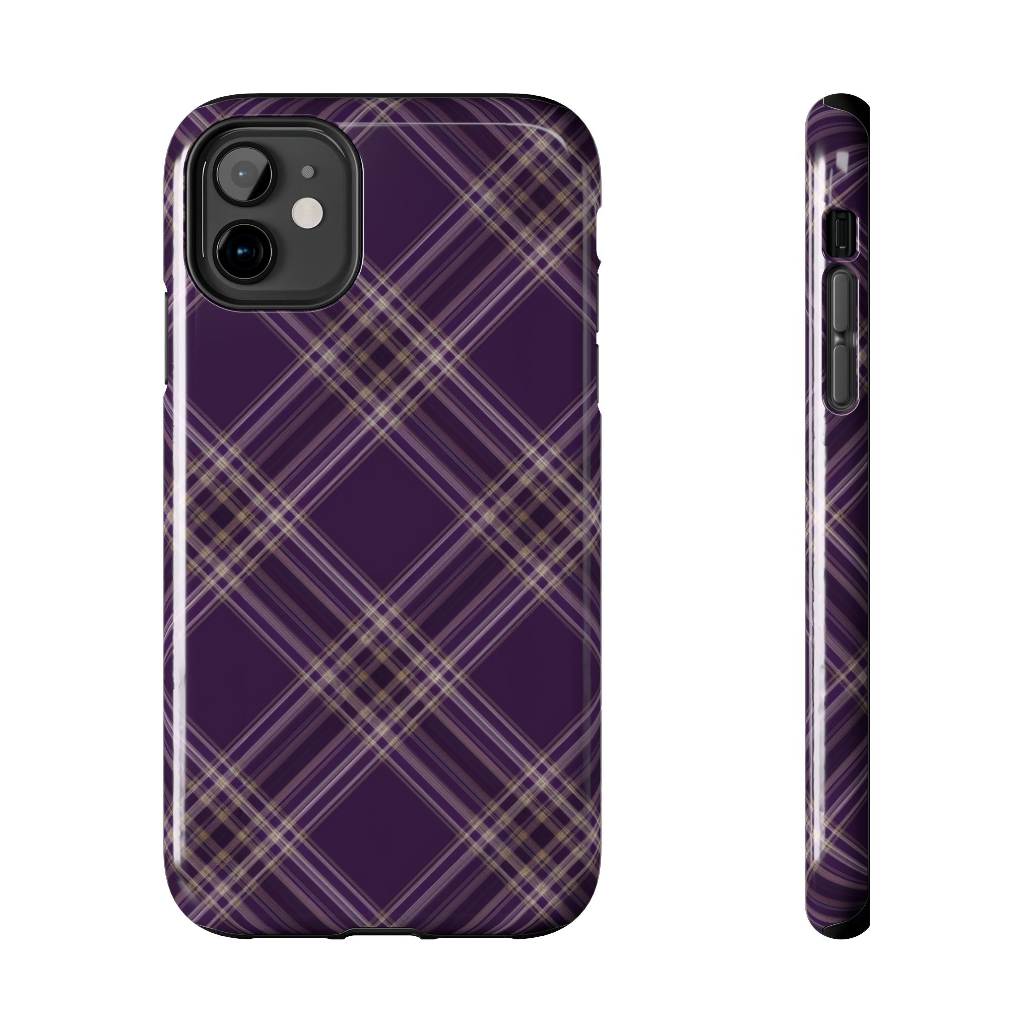 Plaid Prune | Coque iPhone Rétro