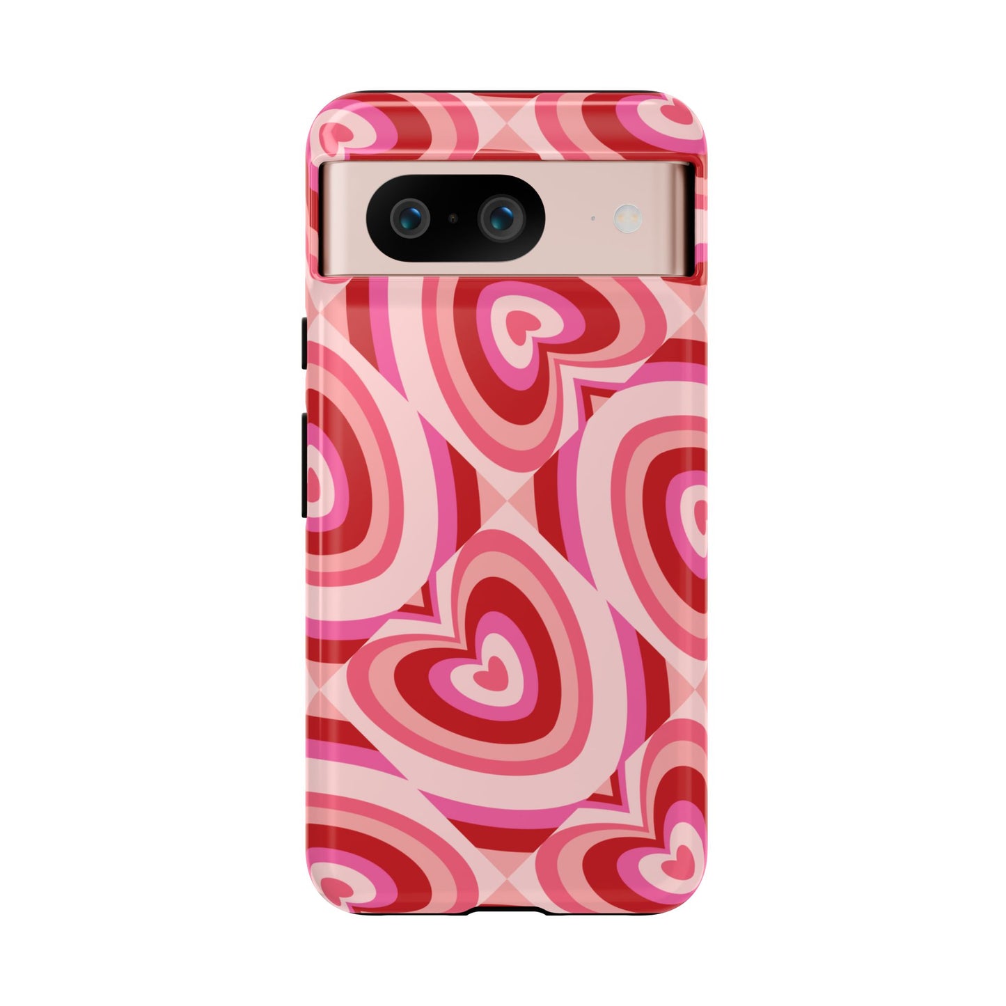 Hearts Squared | Pink Retro Heart Case