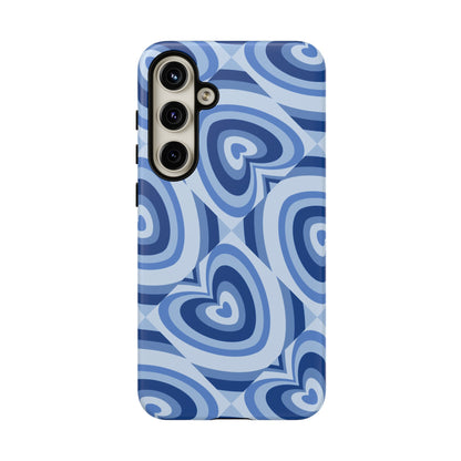 Hearts Squared | Blue Heart Pattern Case