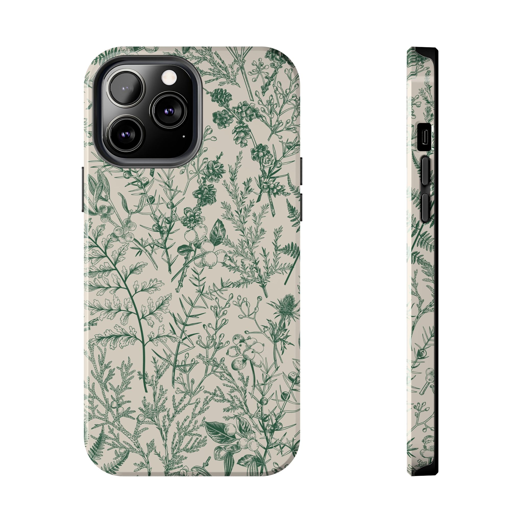 Sage Botanical Floral iPhone Case