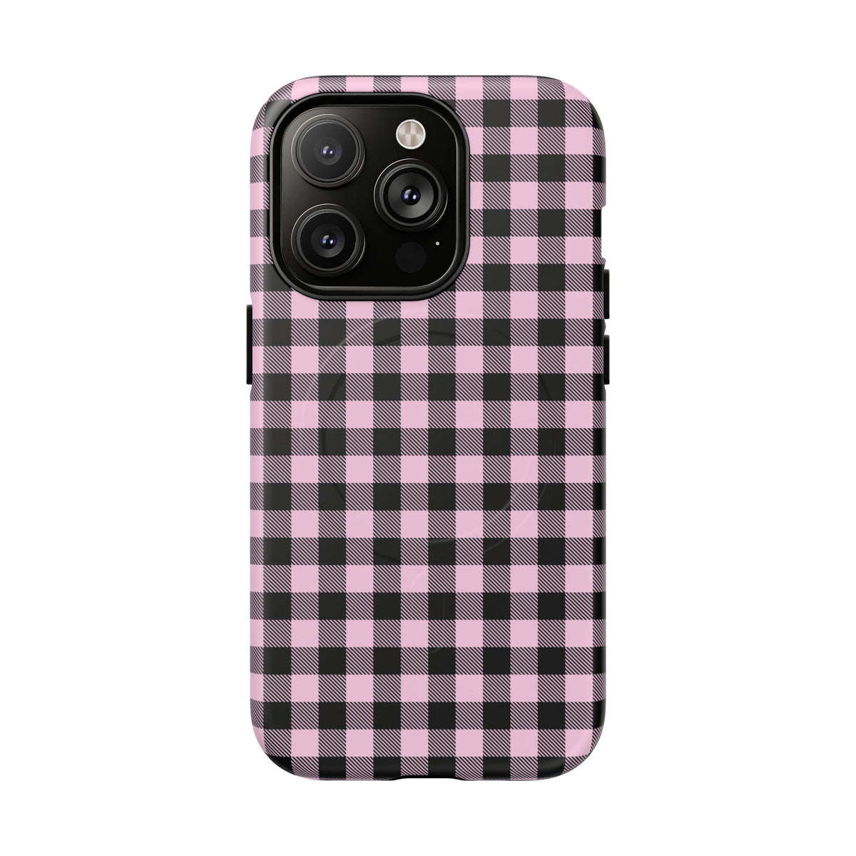 Pink Punk | Pink & Black Check MagSafe Case
