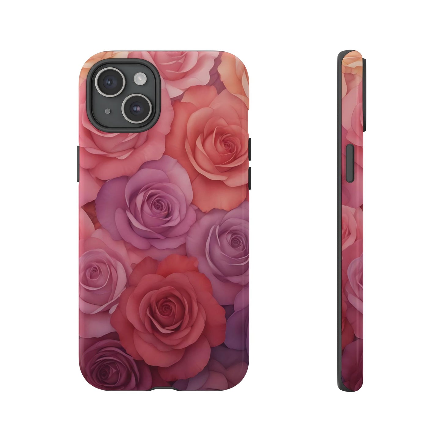 Coque iPhone à motif floral | Roses dégradées