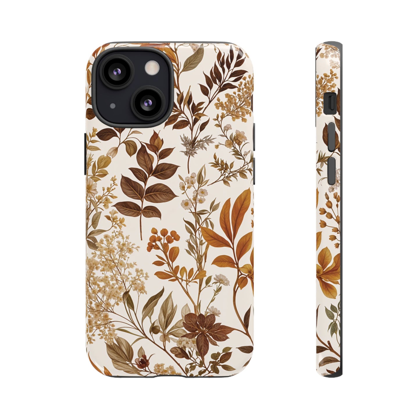 Funda para iPhone con motivos florales y botánicos otoñales