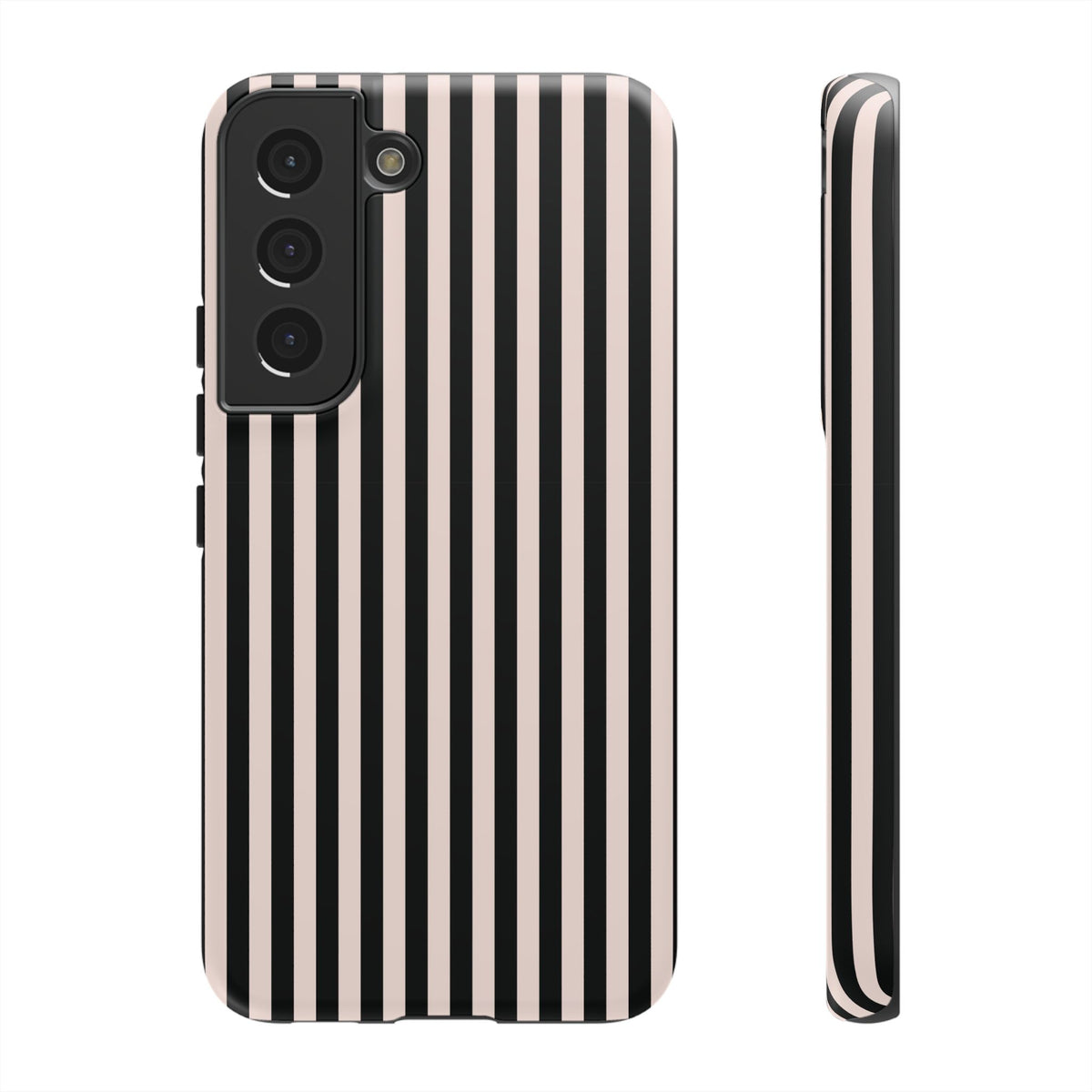 Stripe Tease | Pink & Black Striped Galaxy Case