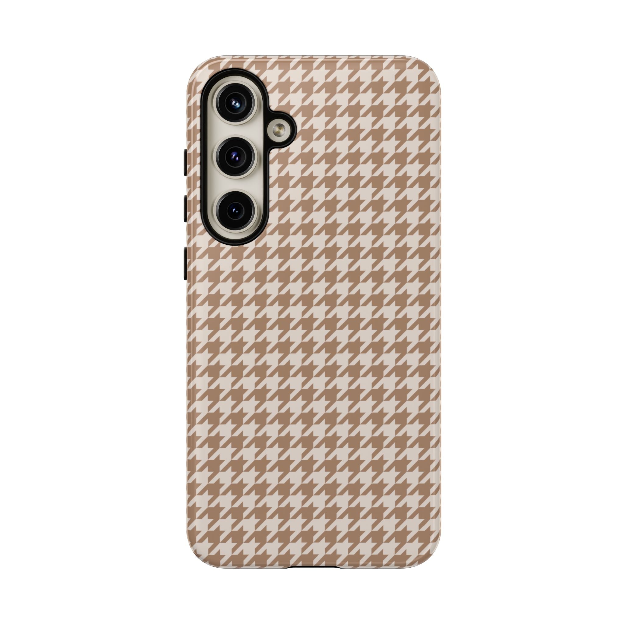 Checked In | Beige Gingham Galaxy Case