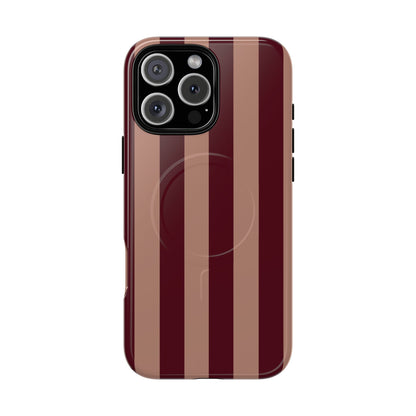 Tribeca | Burgundy Stripe MagSafe Case