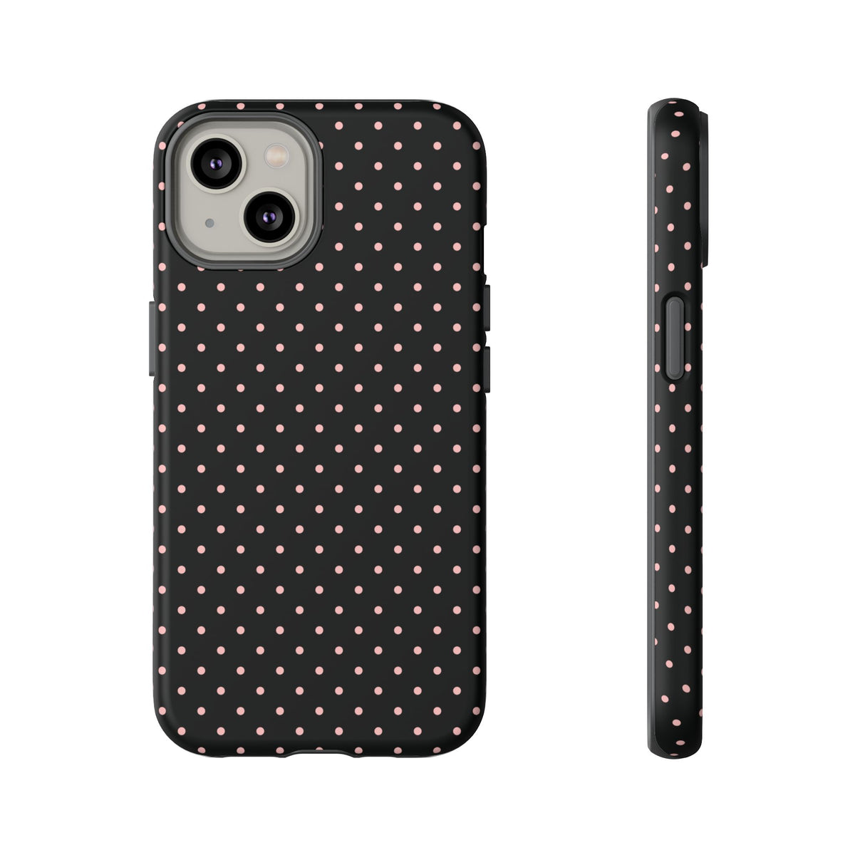 Polka Flirt | Pink & Black Polka Dot iPhone Case
