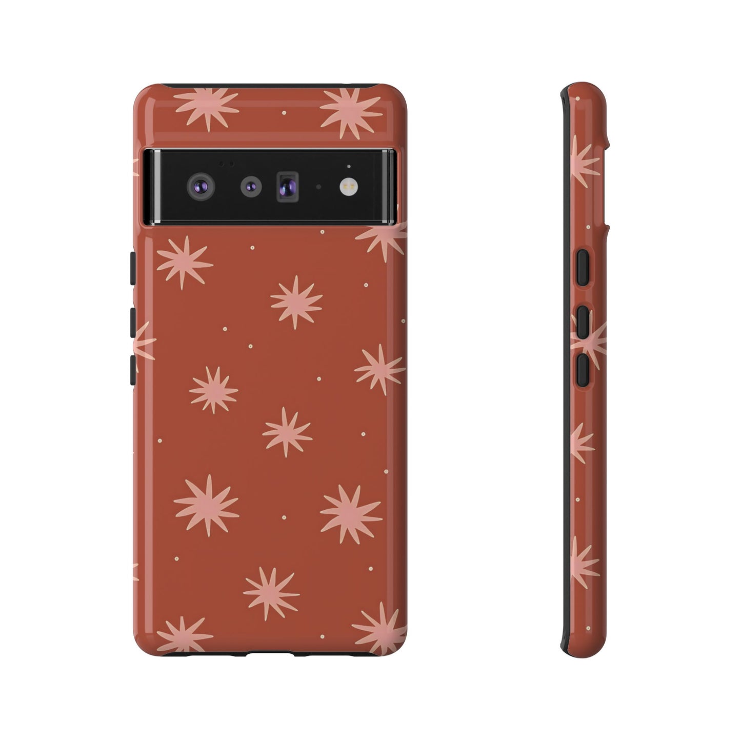 Estuche retro Pixel con estrellas boho