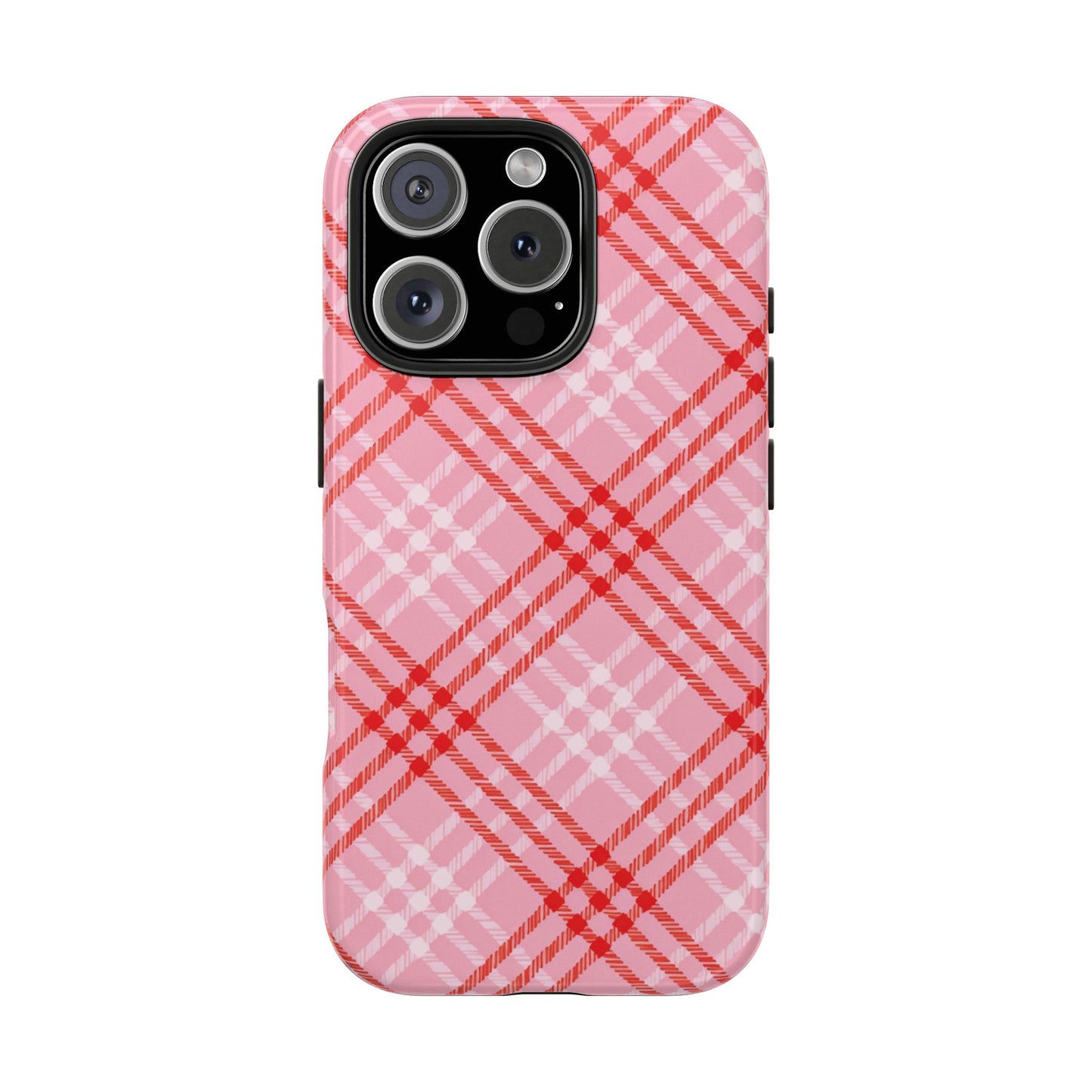 Chanelle | Pink Plaid iPhone Case