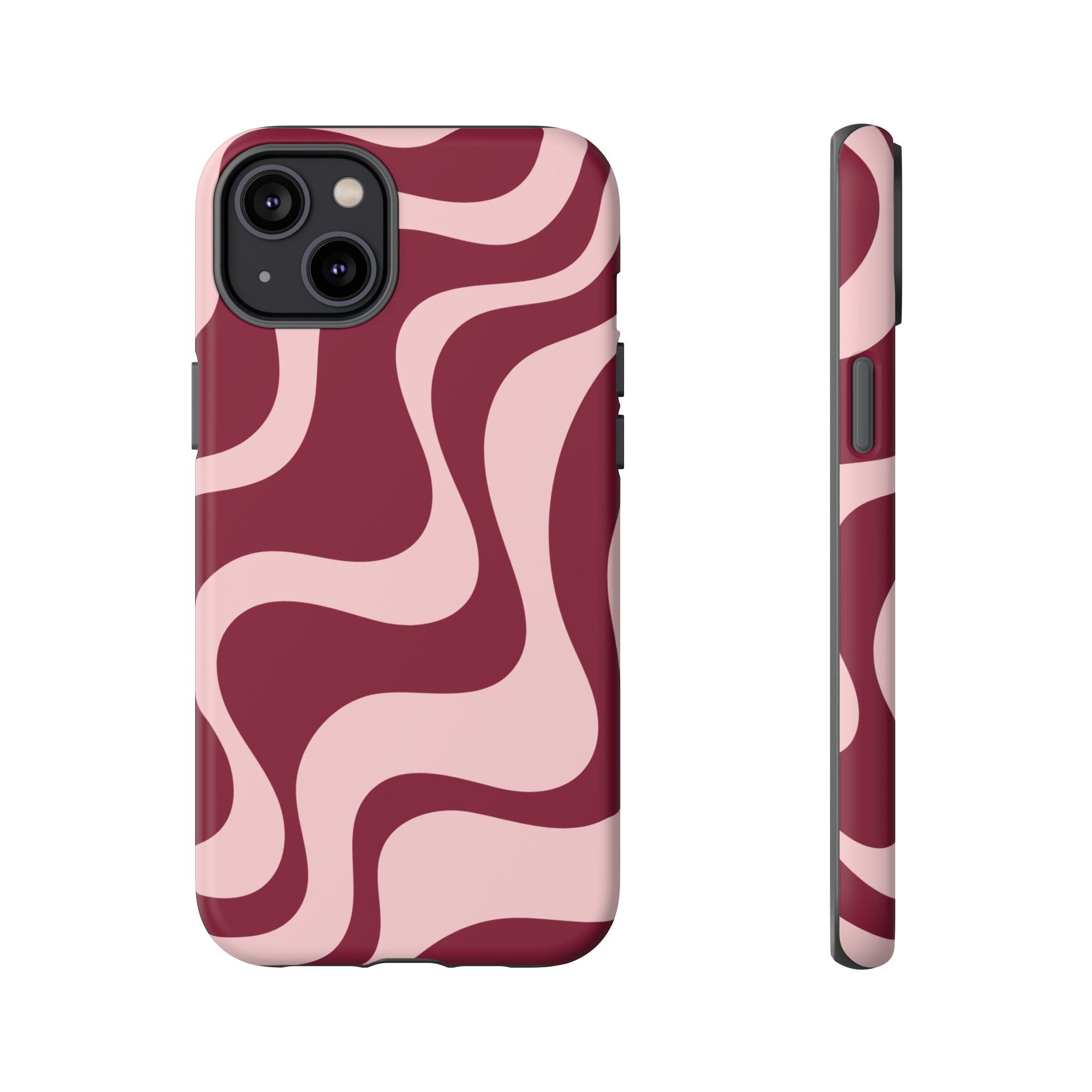 Burgundy Waves | iPhone Case