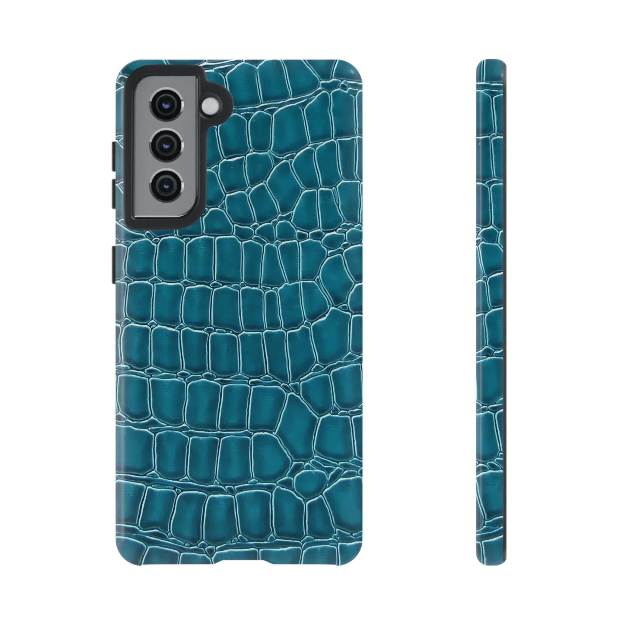 Teal Croc Galaxy Case