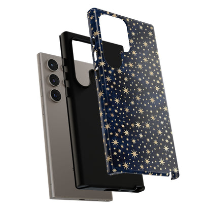 Estuche Galaxy con estrellas azules y cielo nocturno