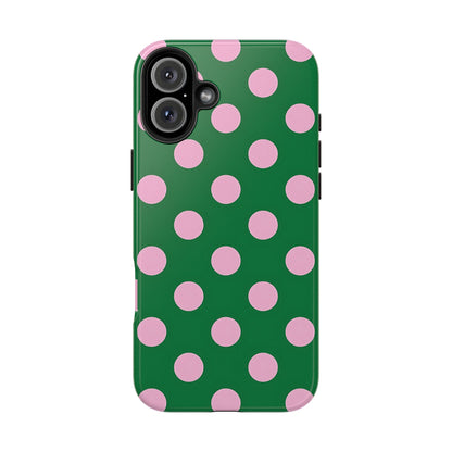 Dots | Green Polka Dot iPhone Case