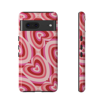 Hearts Squared | Pink Retro Heart Case