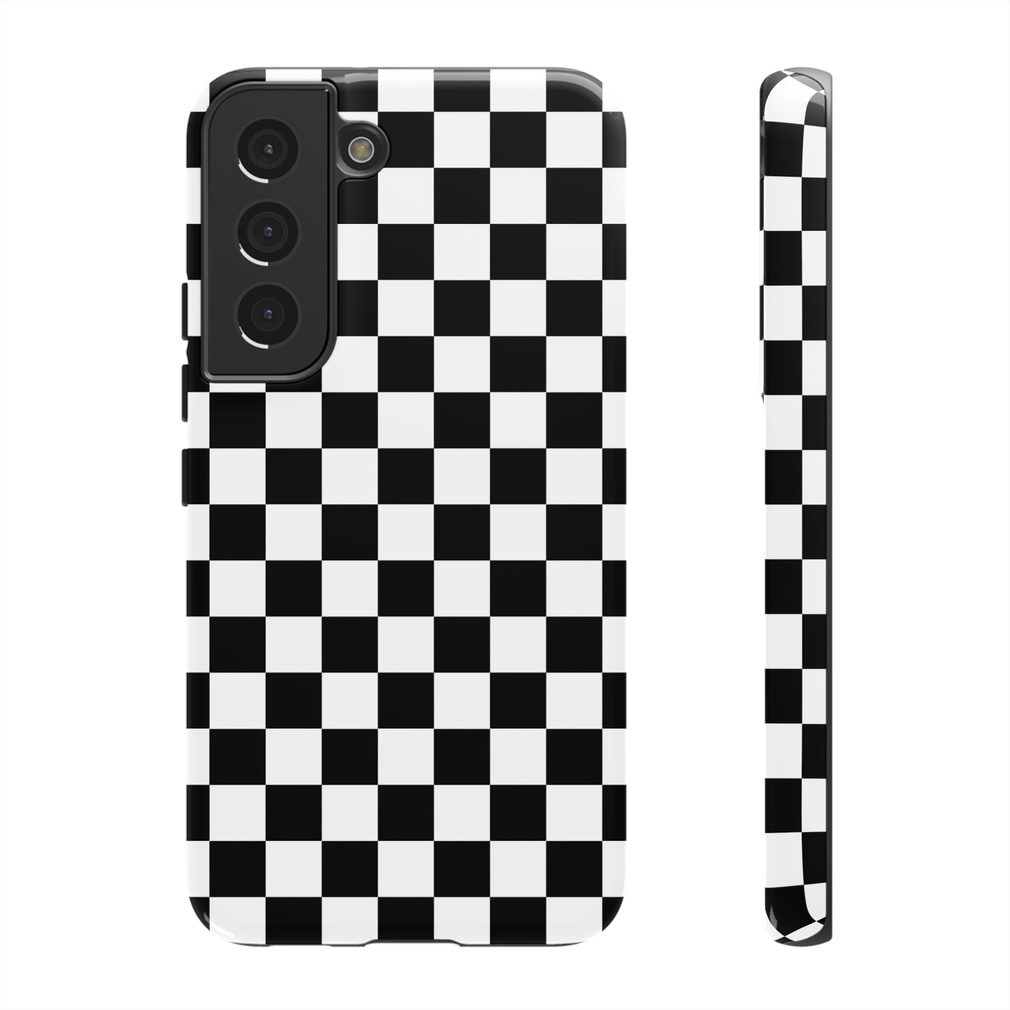 Skater Girl Checkerboard Galaxy Case