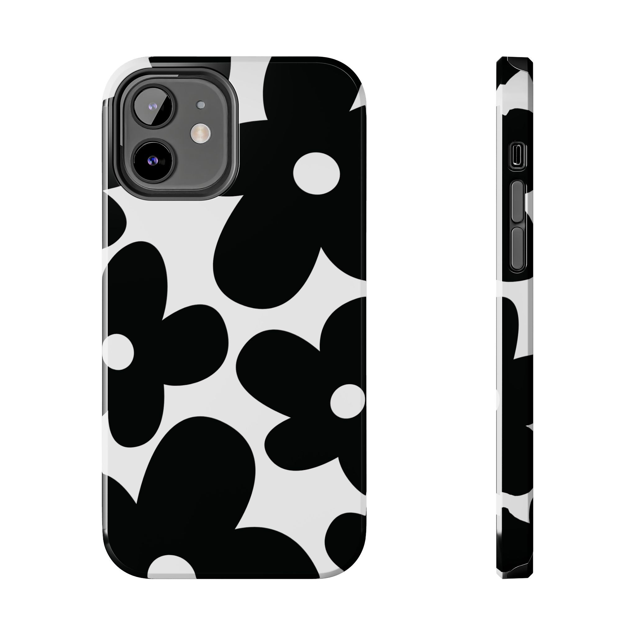 Y2K Daisy Black Flower iPhone Case