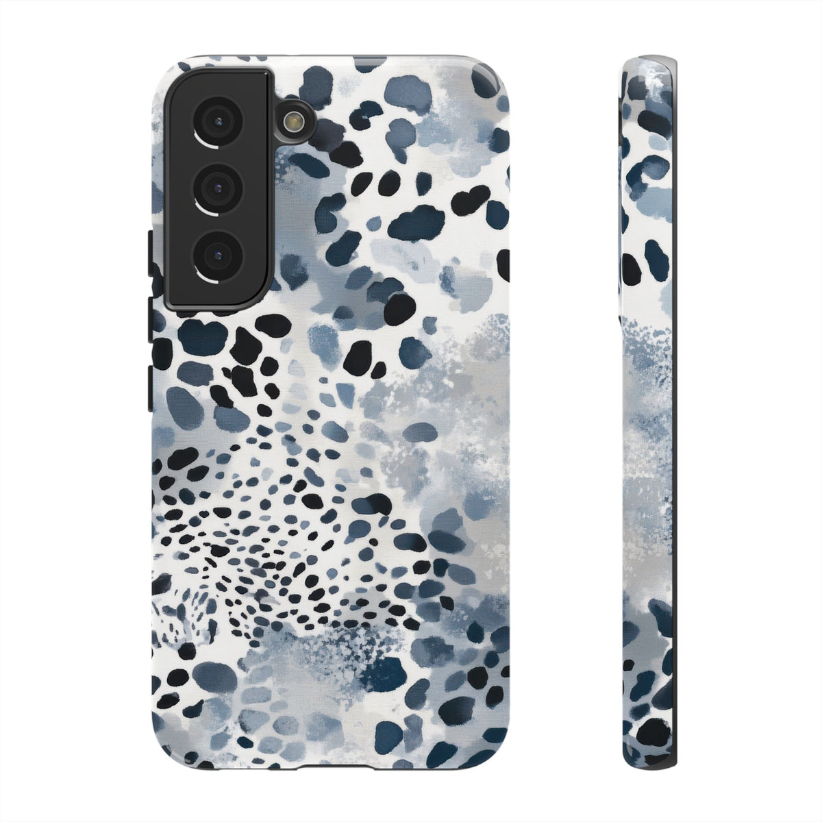 Spotted in Blue | Abstract Animal Print Galaxy Case