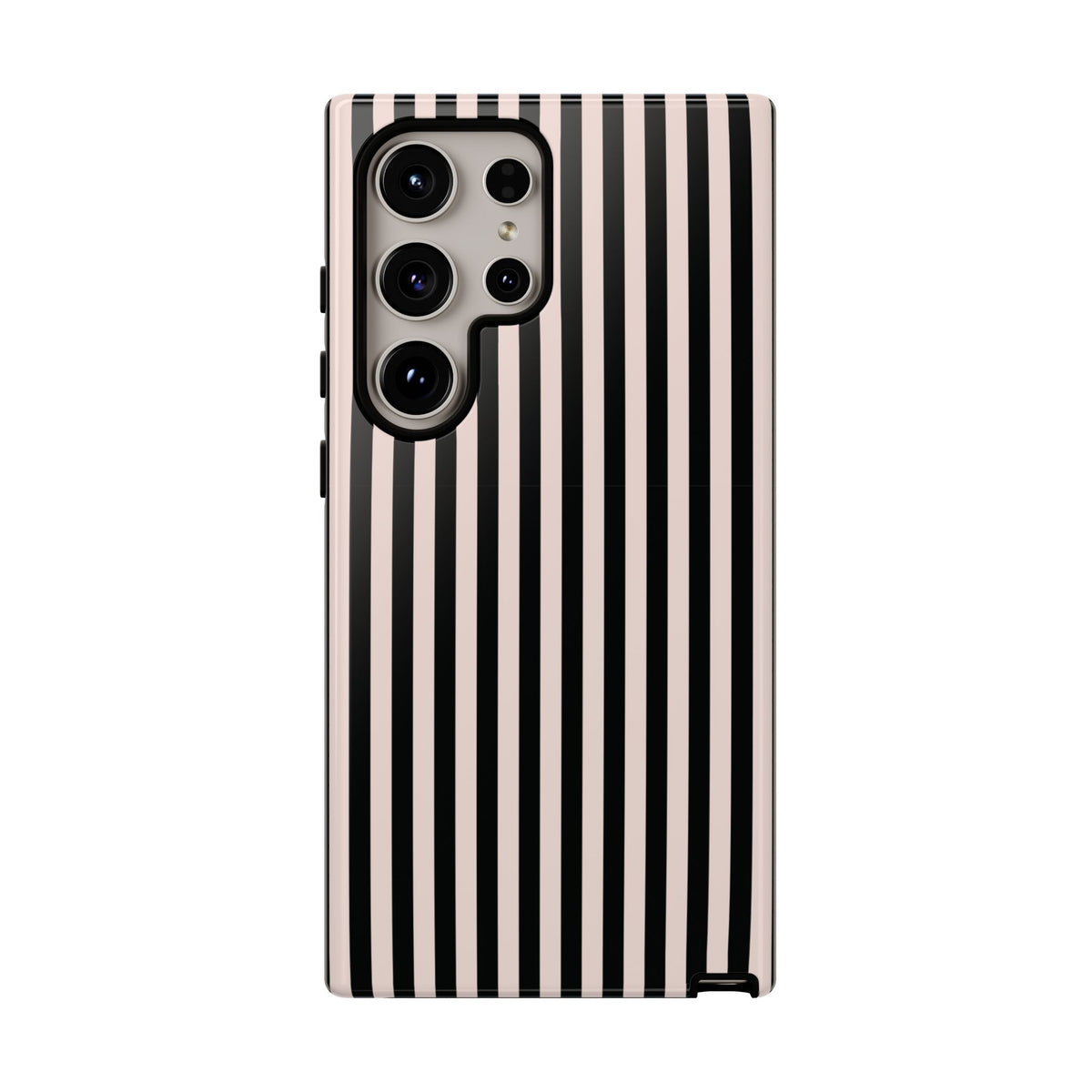 Stripe Tease | Pink & Black Striped Galaxy Case