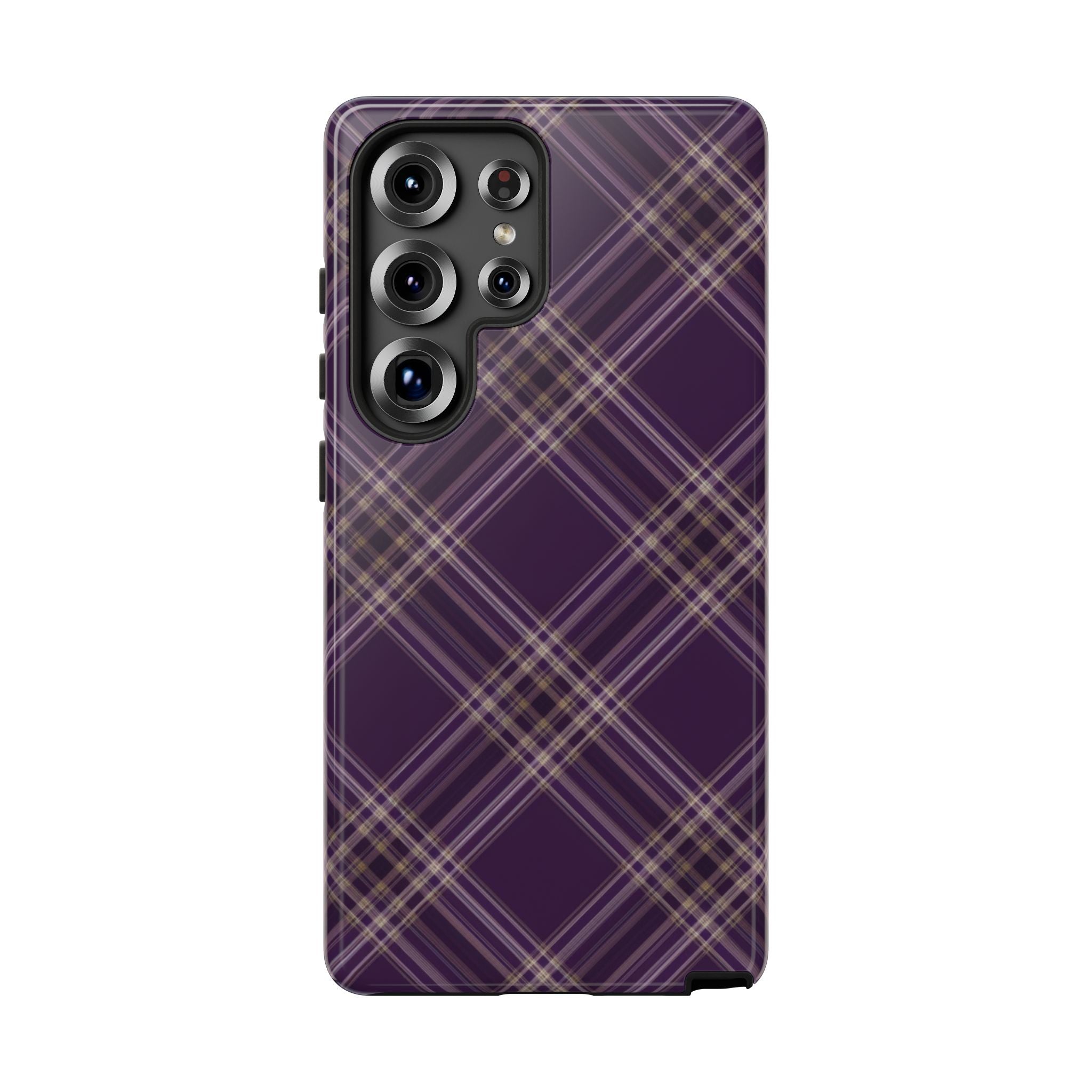 Plum Plaid Galaxy Case
