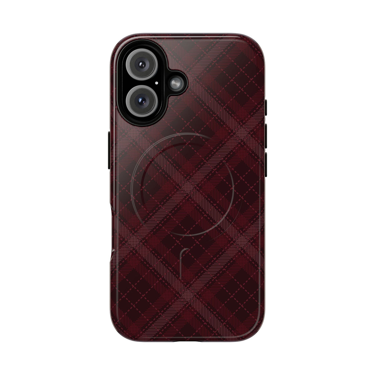 Trendsetter | Burgundy Plaid MagSafe Case