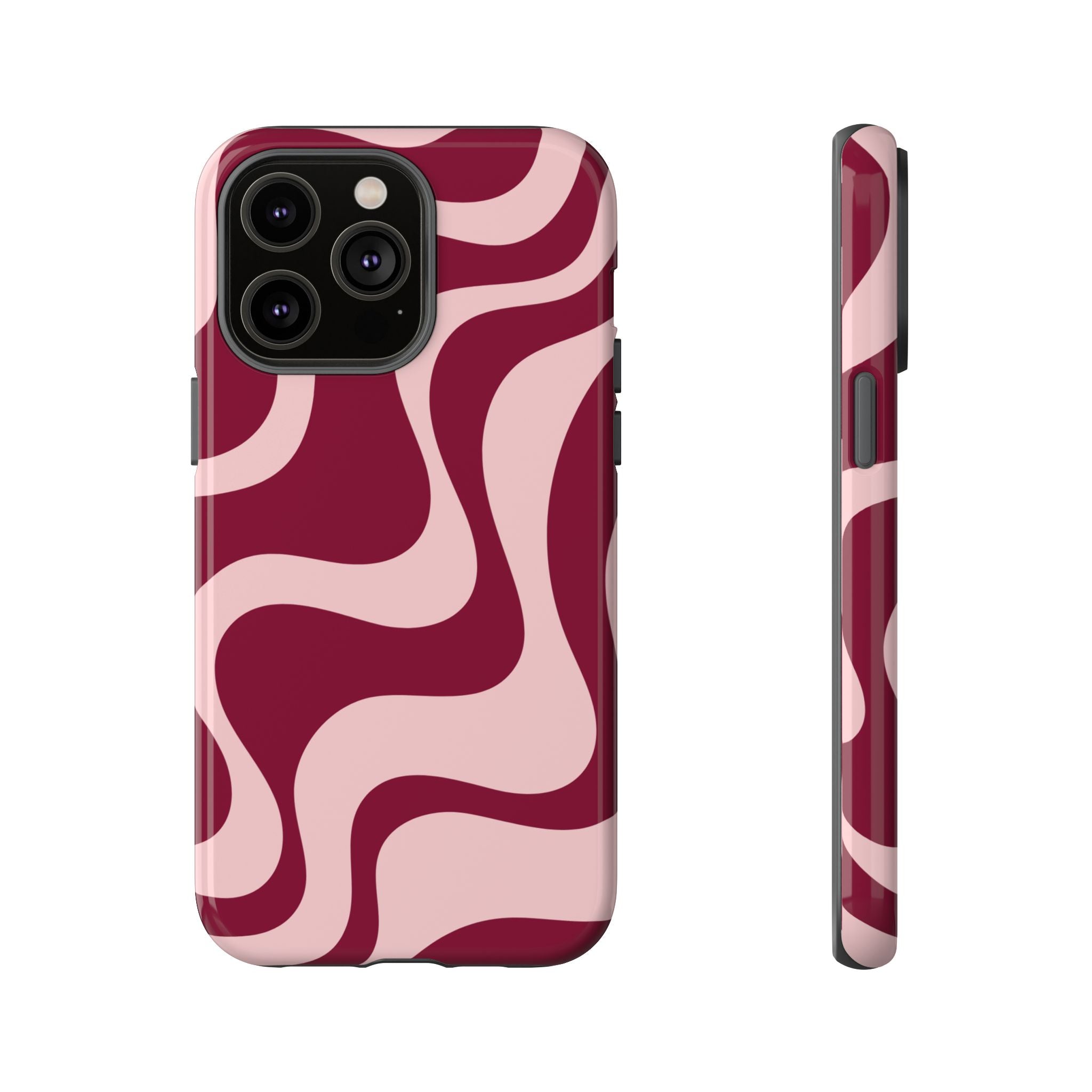 Burgundy Waves | iPhone Case