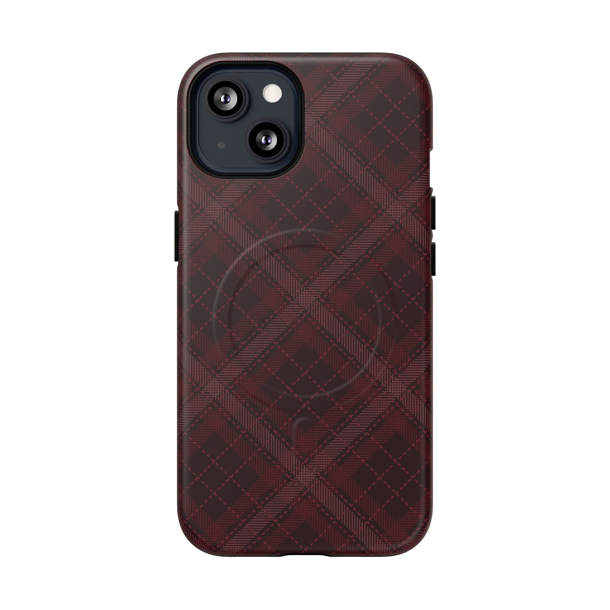 Trendsetter | Burgundy Plaid MagSafe Case