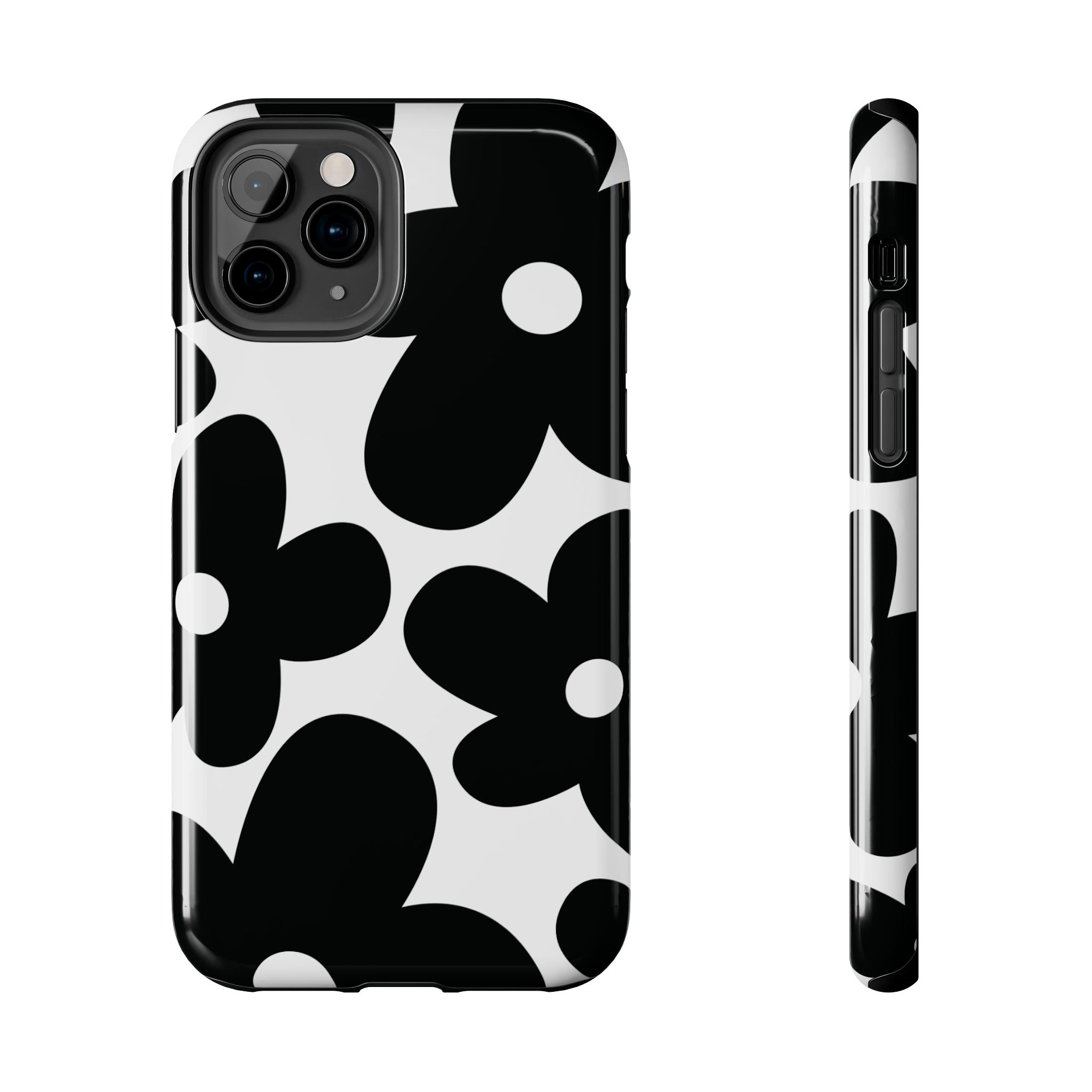 Y2K Daisy Black Flower iPhone Case