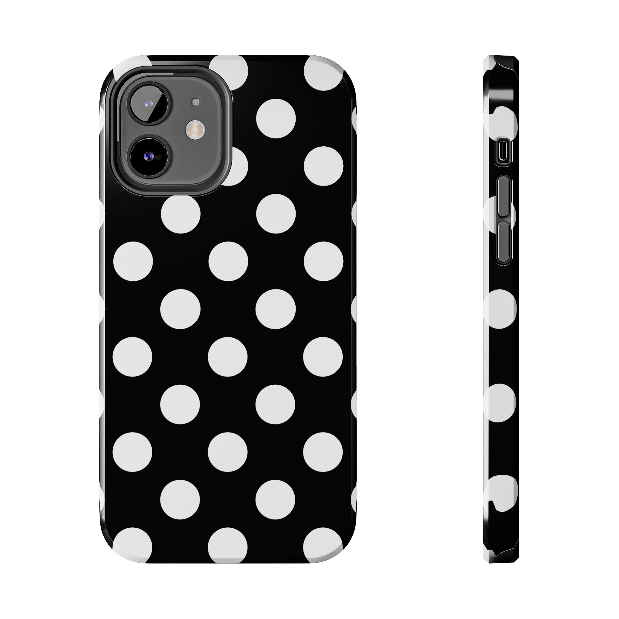 Polka Dots Black & White iPhone Case