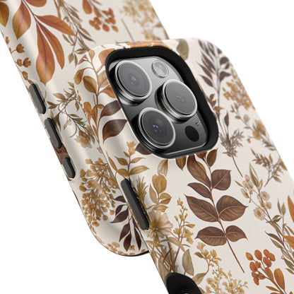 Autumn Botanical | Brown Floral MagSafe Case