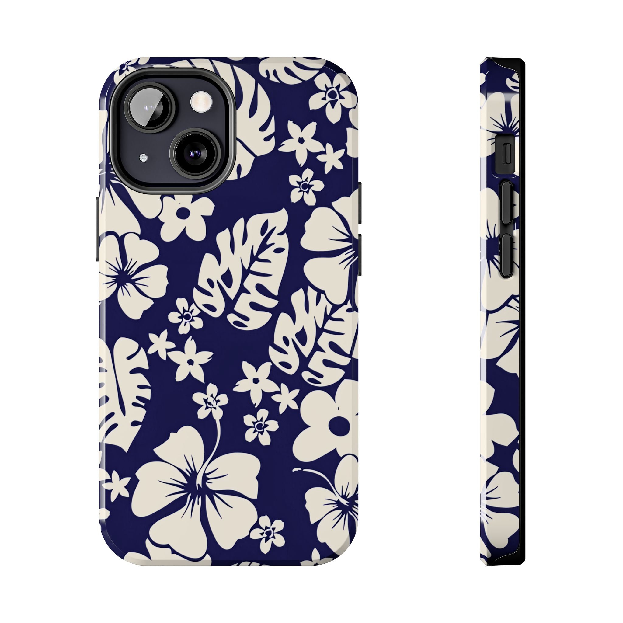Tiki Beach Blue Floral iPhone Case