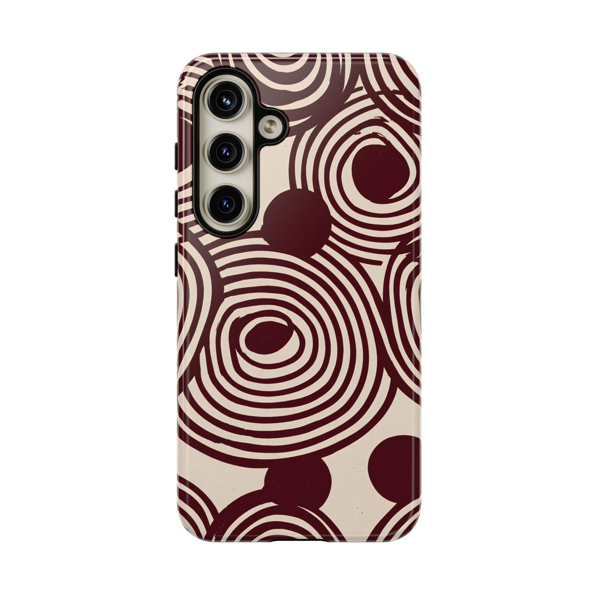 Retrograde | Burgundy Retro Geometric Galaxy Case