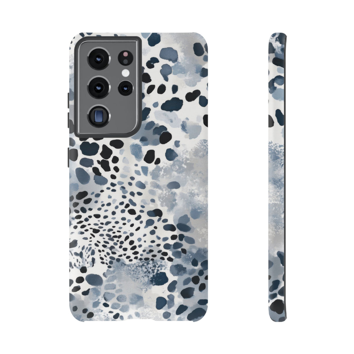 Spotted in Blue | Abstract Animal Print Galaxy Case