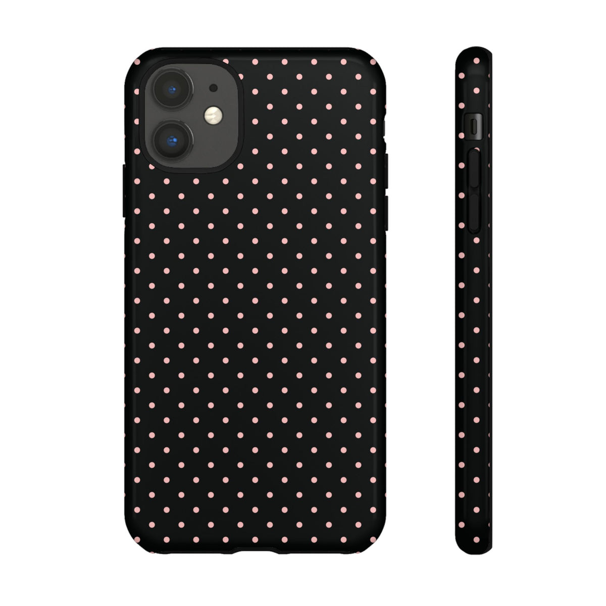 Polka Flirt | Pink & Black Polka Dot iPhone Case