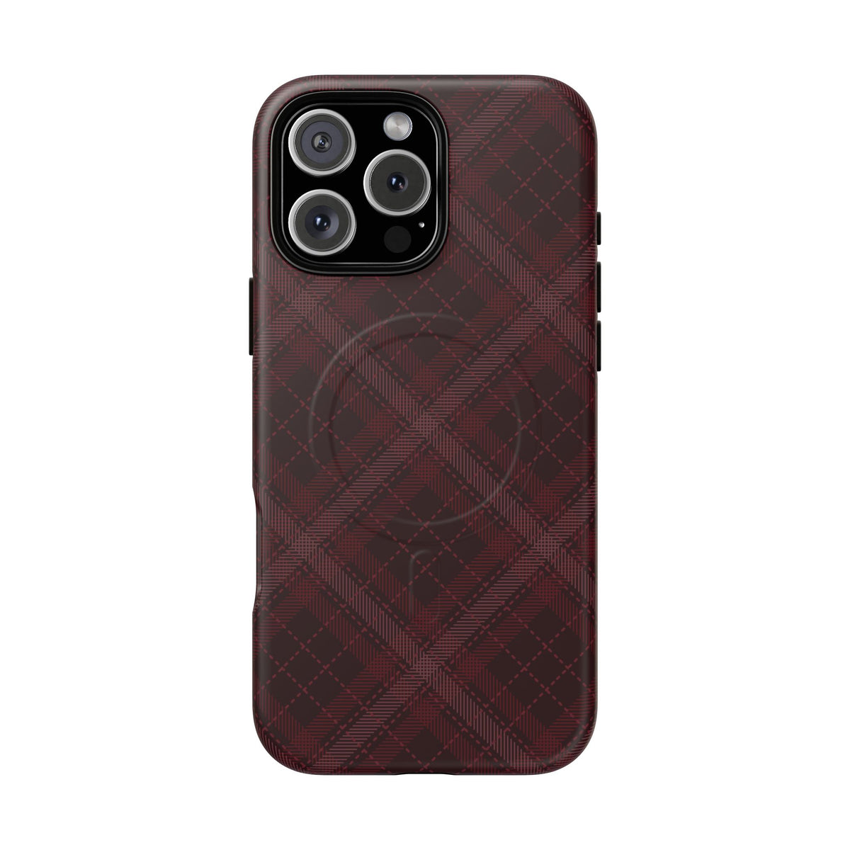 Trendsetter | Burgundy Plaid MagSafe Case