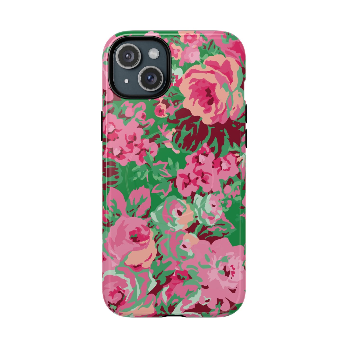 Everything's Rosy | Green & Pink Floral MagSafe Case