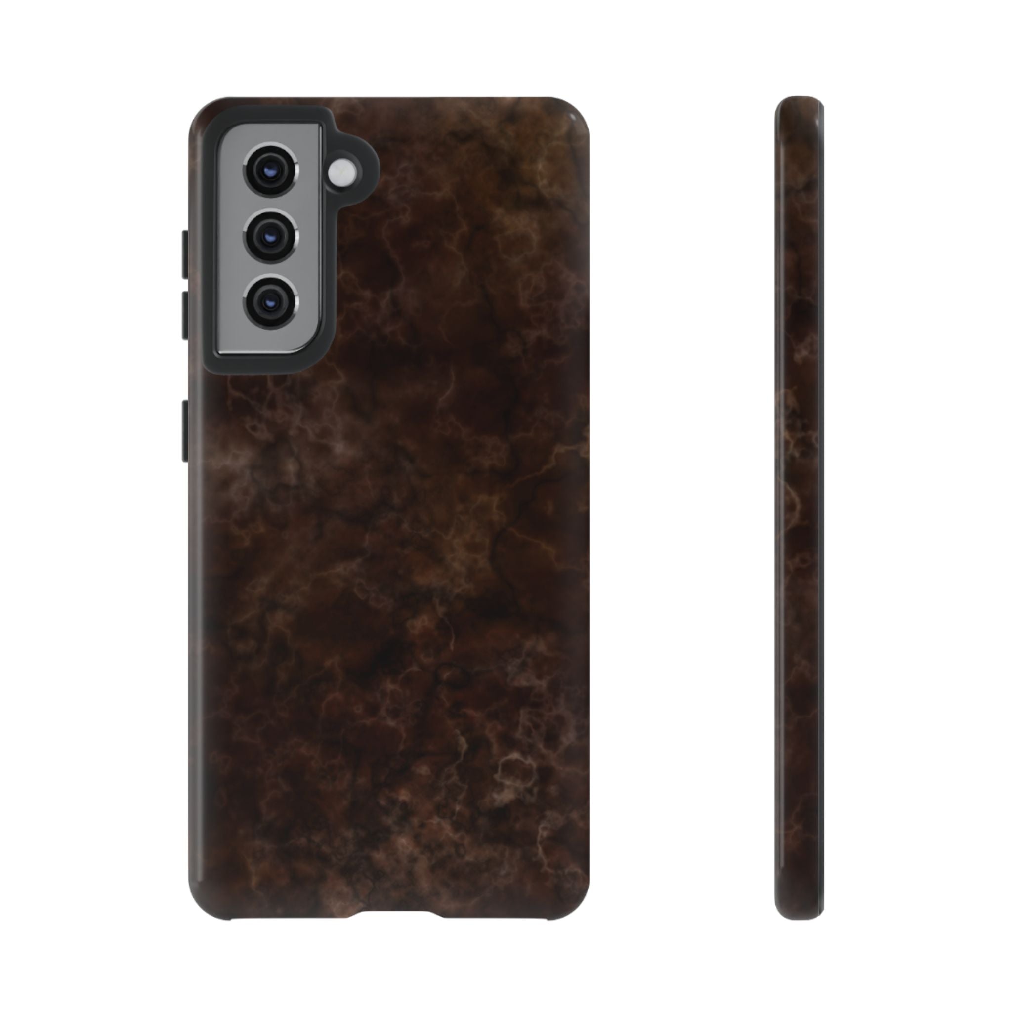 Espresso Brown Marbled Galaxy Case